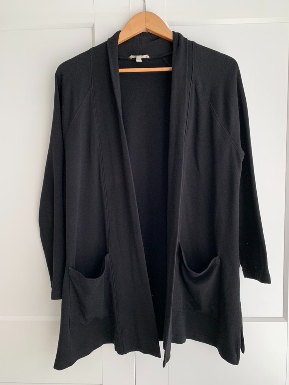 Eileen Fisher Open Front Tercel organic Cotton Cardigan Size SP